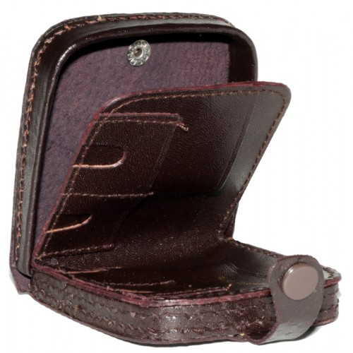 *Leather Tray Purse Wallet with Coin Slots
